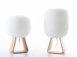 Table lamp in oak and opal glass model Toad by Timo Niskanen