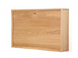 Mid century modern wall secretary desk in oak