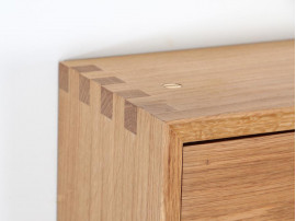 Mid century modern wall secretary desk in oak