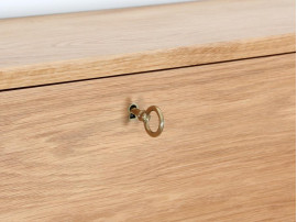 Mid century modern wall secretary desk in oak