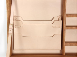 Mid century modern wall secretary desk in oak
