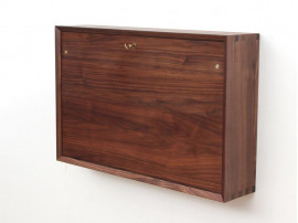 Mid century modern wall secretary desk in walnut