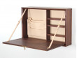 Mid century modern wall secretary desk in walnut