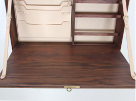 Mid century modern wall secretary desk in walnut