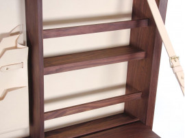 Mid century modern wall secretary desk in walnut