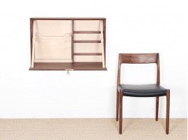 Mid century modern wall secretary desk in walnut