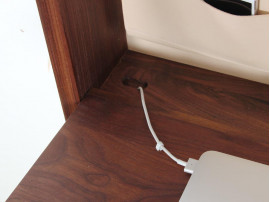 Mid century modern wall secretary desk in walnut