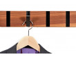 Danish clothes hanger Knax, 4 hooks, in maple, teak, oak or walnut