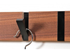 Danish clothes hanger Knax, 4 hooks, in maple, teak, oak or walnut