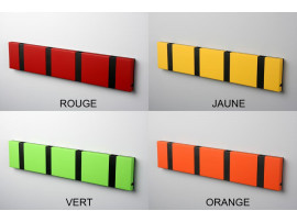 Porte manteau mural scandinave Knax couleur 4 patères, (8 coloris)