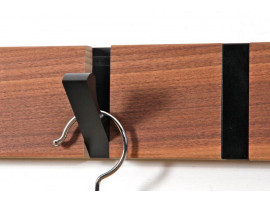 Danish clothes hanger Knax, 6 hooks, in maple, teak, oak or walnut