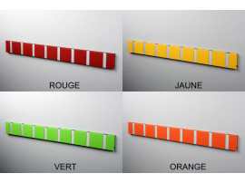 Porte manteau mural scandinave Knax Couleur, 8 patères, (8 coloris)