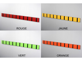 Porte manteau mural scandinave Knax Couleur, 10 patères, (8 coloris)