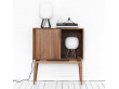 Mid-Century Modern scandinavian lamp in oak and opal