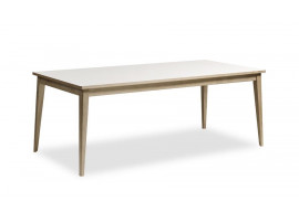 Table de repas scandinave à rallonge modèle T3 Plateau stratifié. 6/12 pers