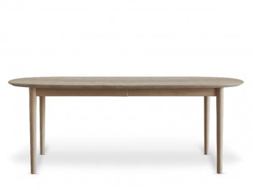 Scandinavian extendable dining table model Classic 215. 6/26 pers. Solid oak.