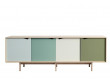 Enfilade scandinave modèle S1 chêne. Plusieurs coloris disponibles pour les portes. 