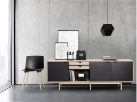 Enfilade scandinave modèle S1 chêne. Plusieurs coloris disponibles pour les portes. 