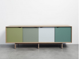 Enfilade scandinave modèle S1 chêne. Plusieurs coloris disponibles pour les portes. 