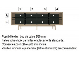 Enfilade scandinave modèle S1 chêne. Plusieurs coloris disponibles pour les portes. 