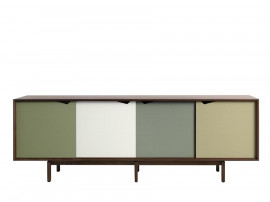 Enfilade scandinave modèle S1 noyer. Plusieurs coloris disponibles pour les portes. 