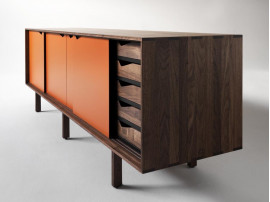 Scandinavian  sideboard S1 walnut. 