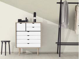 Buffet scandinave modèle S8 blanc. 