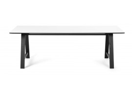 Table de repas  scandinave à rallonge modèle T1. Stratifié ou linoléum. De 160 cm à 310 cm. 6/12 pers