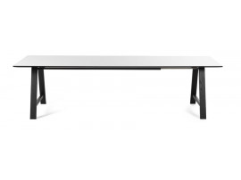 Table de repas  scandinave à rallonge modèle T1. Stratifié ou linoléum. De 160 cm à 310 cm. 6/12 pers