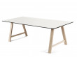 Table de repas  scandinave à rallonge modèle T1. Stratifié ou linoléum. De 160 cm à 310 cm. 6/12 pers