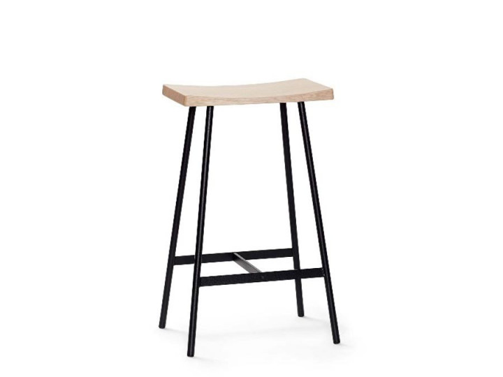 Tabouret de bar scandinave modèle HC2 chêne. H65 cm ou H79 cm. 