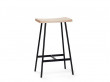 Tabouret de bar scandinave modèle HC2 chêne. H65 cm ou H79 cm. 