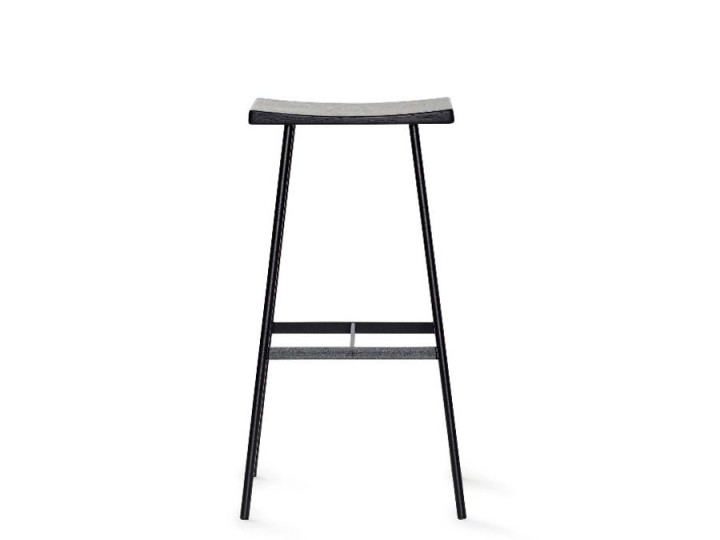 Tabouret de bar scandinave modèle HC2 noir. H65 cm ou H79 cm. 