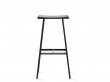 Tabouret de bar scandinave modèle HC2 noir. H65 cm ou H79 cm. 