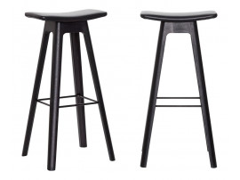 Scandinavian stool bar model HC1, fabric or leather, 67 cm or 80 cm. 