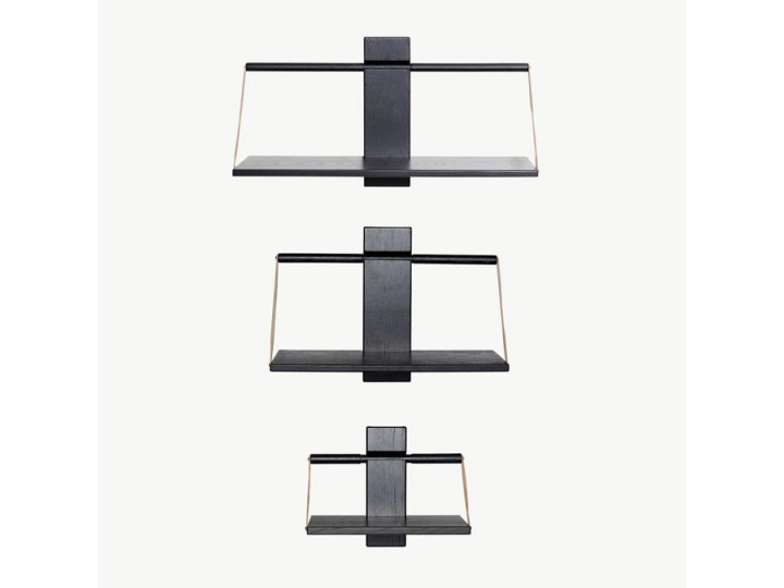 Image showcasing Scandinavian Wood Wall Shelf | Galerie Møbler