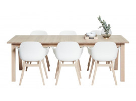 Scandinavian Extendable Dining Table model T9 solid oak , 220 cm to 420 cm . 8/18 seats.  