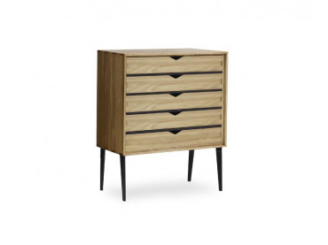Small chest of drawers, 5 drawers Model S2 in oak