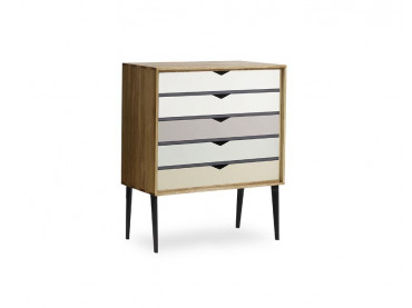 Petite commode scandinave 5 tiroirs Modèle S2 couleur