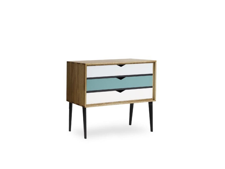 Petite commode scandinave 3 tiroirs Modèle S2 couleur