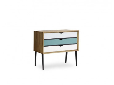 Small chest of drawers 3 colored drawers Model S2