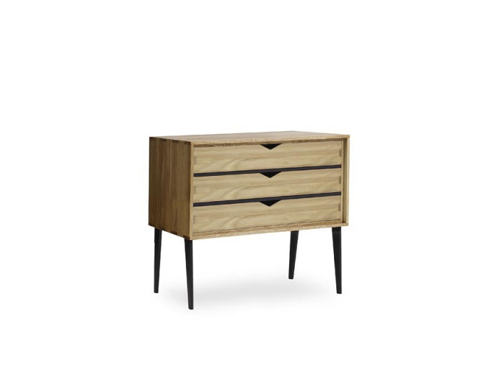 Small chest of drawers, 3 drawers Model S2 in oak