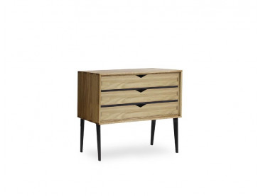 Petite commode scandinave 3 tiroirs Modèle S2 chêne