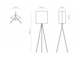 Finnish floorlamp model Square 55