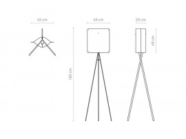 Finnish floorlamp model Square 45