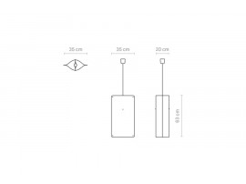 Petite suspension modèle Allongé