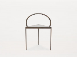 Triangolo chair. Blackened steel. 