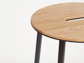 Adam stool R31. Oak. Black structure. H50. 