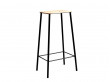 Adam stool. Oak. Grey structure. Rectangularseat. H65 cm or H76 cm