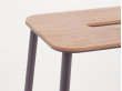 Adam stool. Oak. Grey structure. Rectangularseat. H65 cm or H76 cm